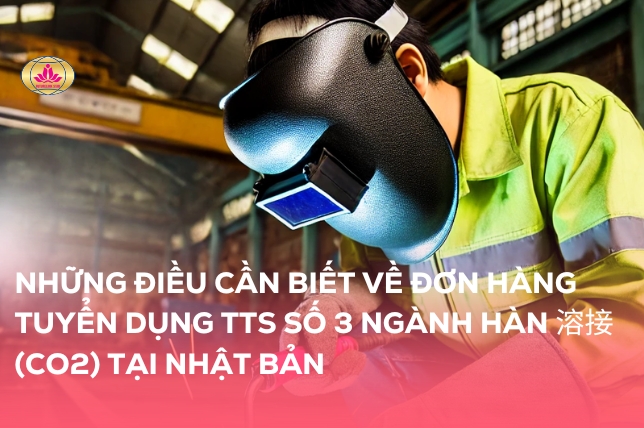 NHỮNG ĐIỀU CẦN BIẾT VỀ ĐƠN HÀNG TUYỂN DỤNG TTS SỐ 3 NGÀNH HÀN 溶接 (CO2) TẠI NHẬT BẢN