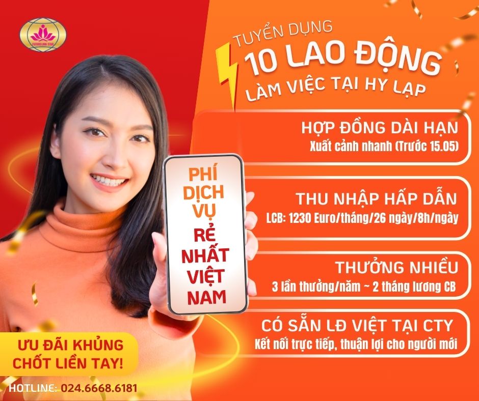 Tuyển lao động chế biến thực phẩm tại Hy Lạp