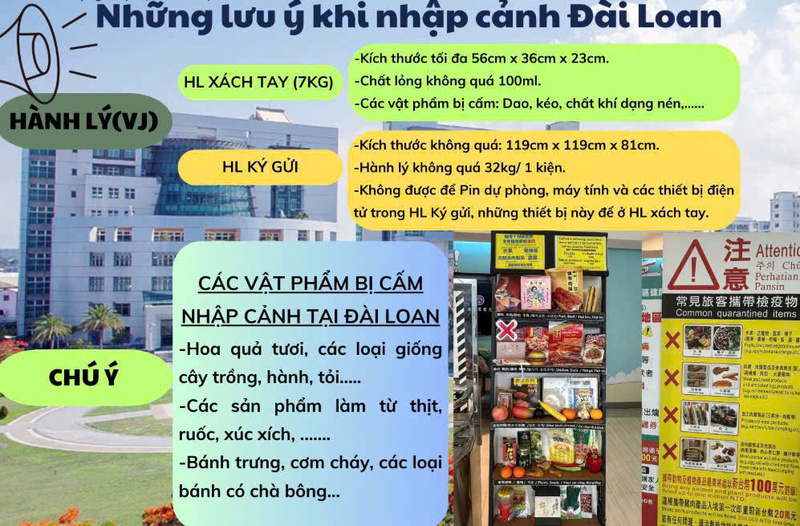 Lưu ý khi nhập cảnh vào Đài Loan