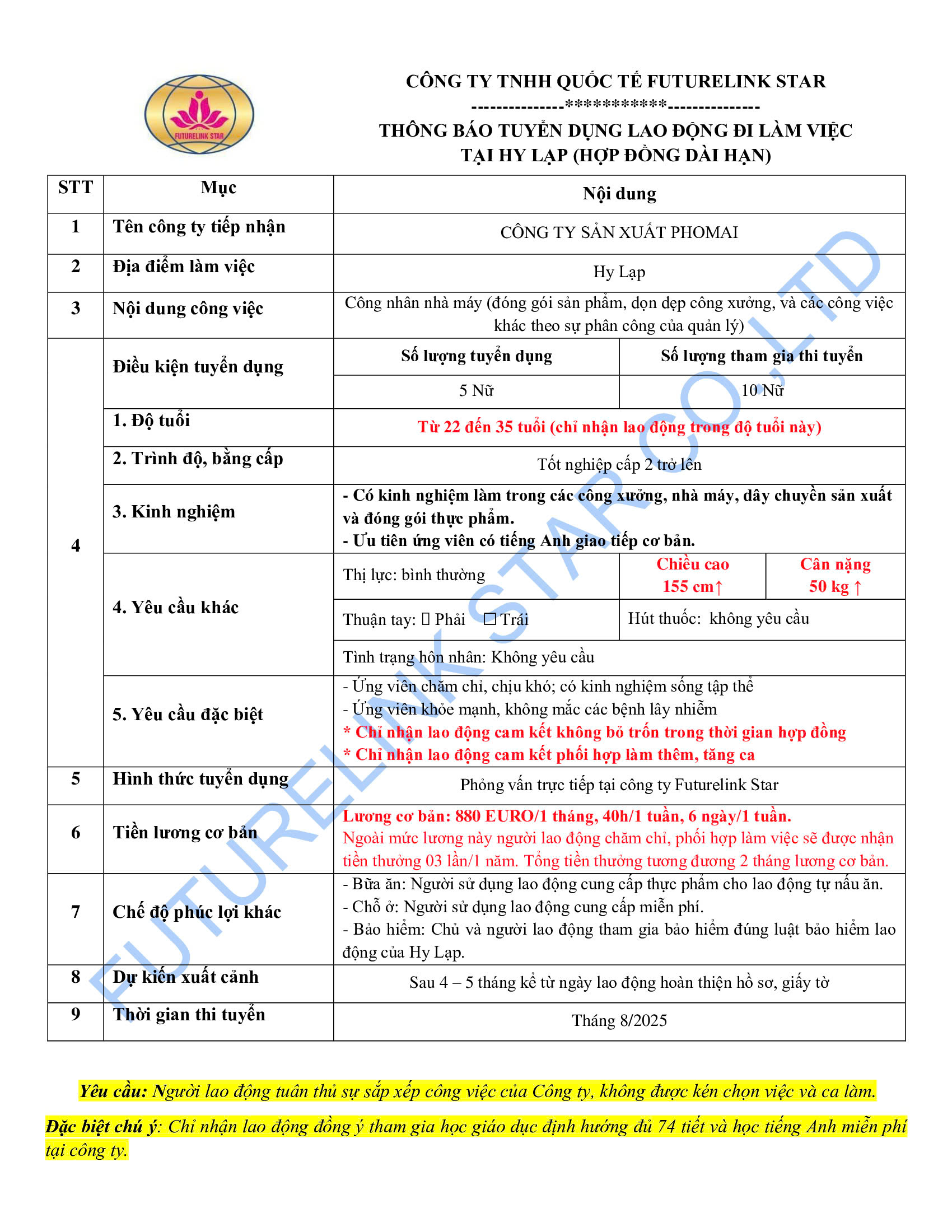 Tuyển công nhân nhà máy - Công ty sản xuất phomai