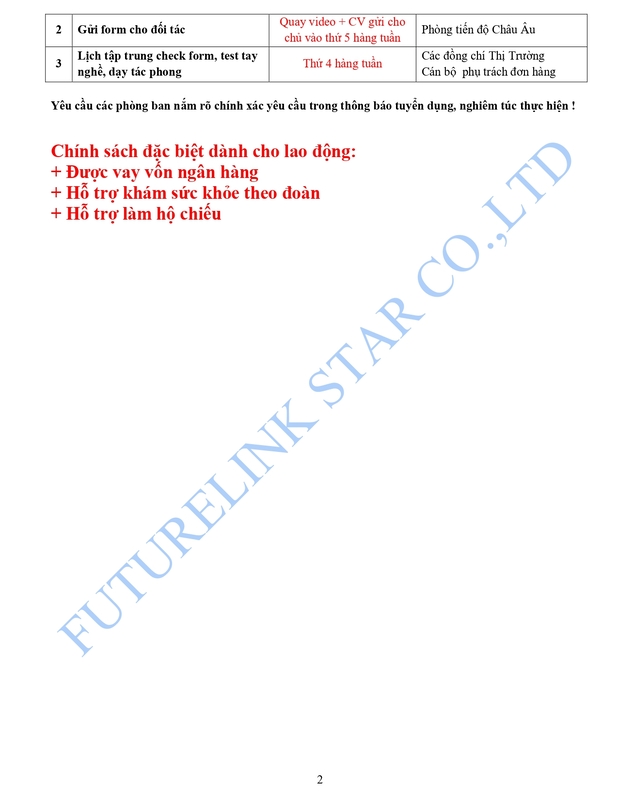 Futurelink Star tuyển dụng lao động đơn hàng chế biến thực phẩm - Liên Bang Nga