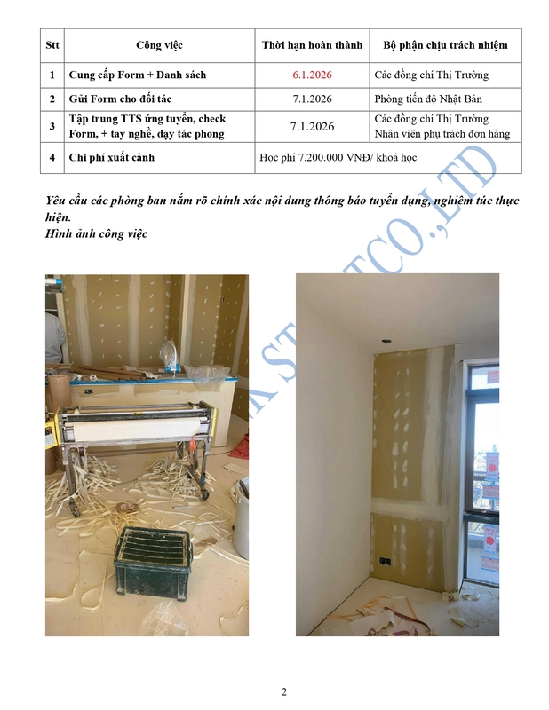 Tuyển Nam - Đơn hàng Hoàn thiện nội thất - Làm việc tại Saitama 2