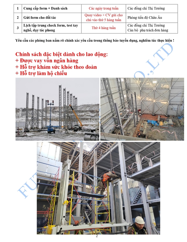 Đơn hàng lắp đặt kết cấu thép - Liên Bang Nga 2