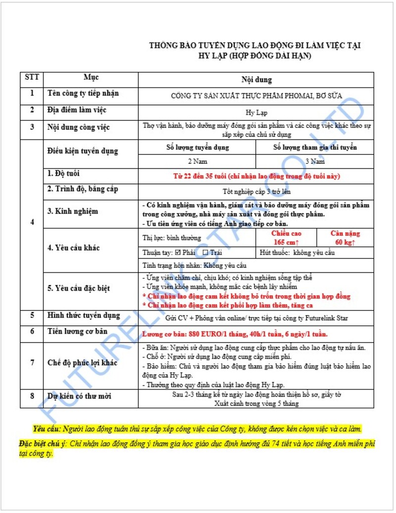 Tuyển thợ vận hành máy đóng gói công ty phomai, bơ sữa