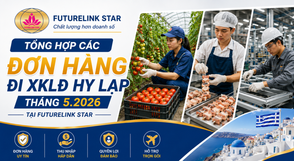 Tổng hợp các đơn hàng xkld Hy Lạp tháng 5 năm 2026 tại Futurelink Star