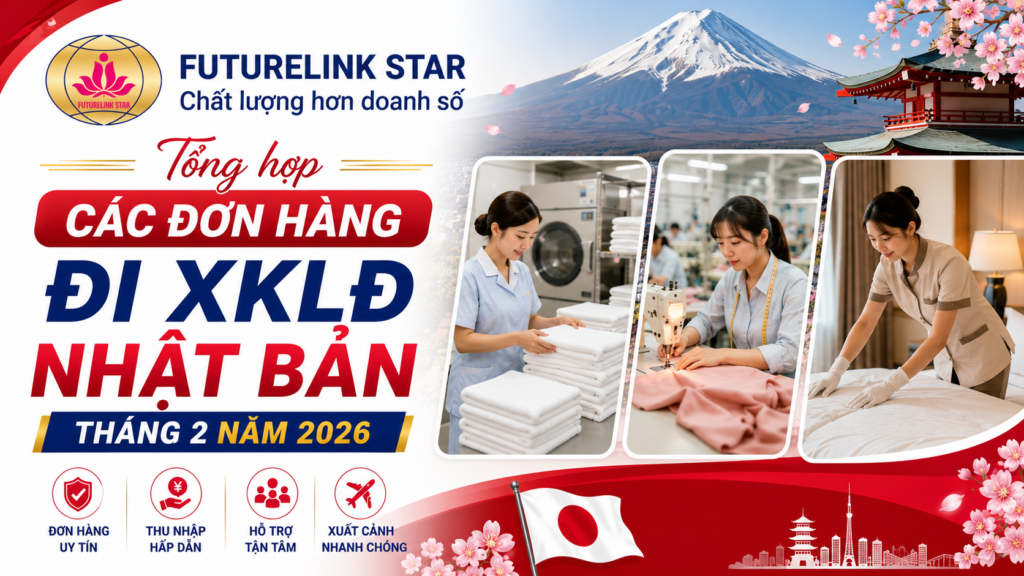 Tổng hợp các đơn hàng XKLĐ tháng 2 năm 2026 tại Futurelink Star