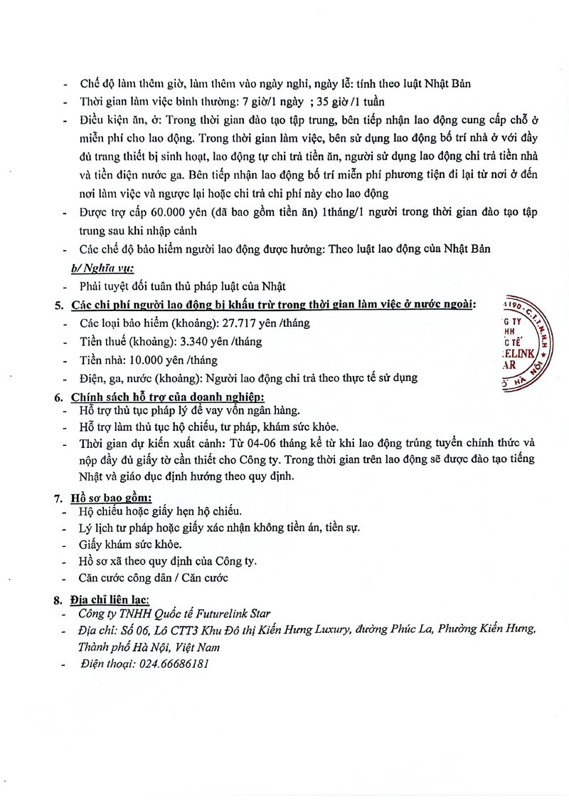 Tuyển 02 nam ngành Đúc - Làm việc tại Nhật Bản - Tháng 7.2026