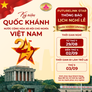 Futurelink Star thông báo lịch nghỉ lễ Quốc khánh 02/09/2026