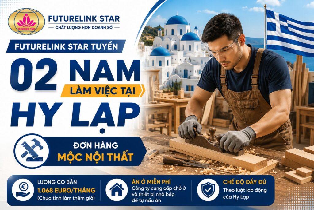 Tuyển 2 nam công ty sản xuất đồ nội thất - Làm việc tại Hy Lạp